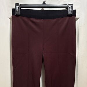 Helmut Lang Maroon leggings  with Black Trim